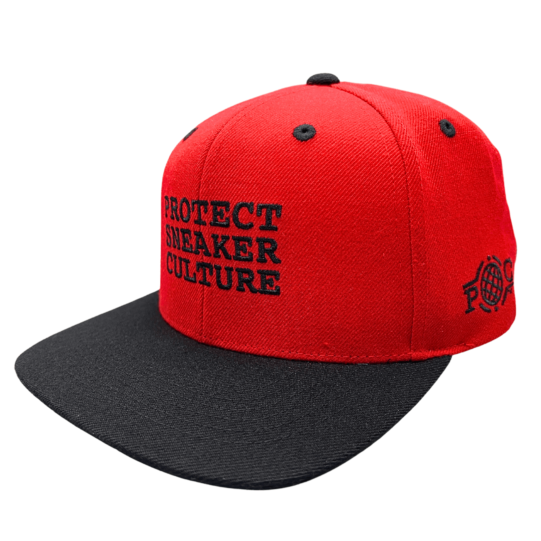 'Protect Sneaker Culture' Snapback Red & Black (2-Tone)