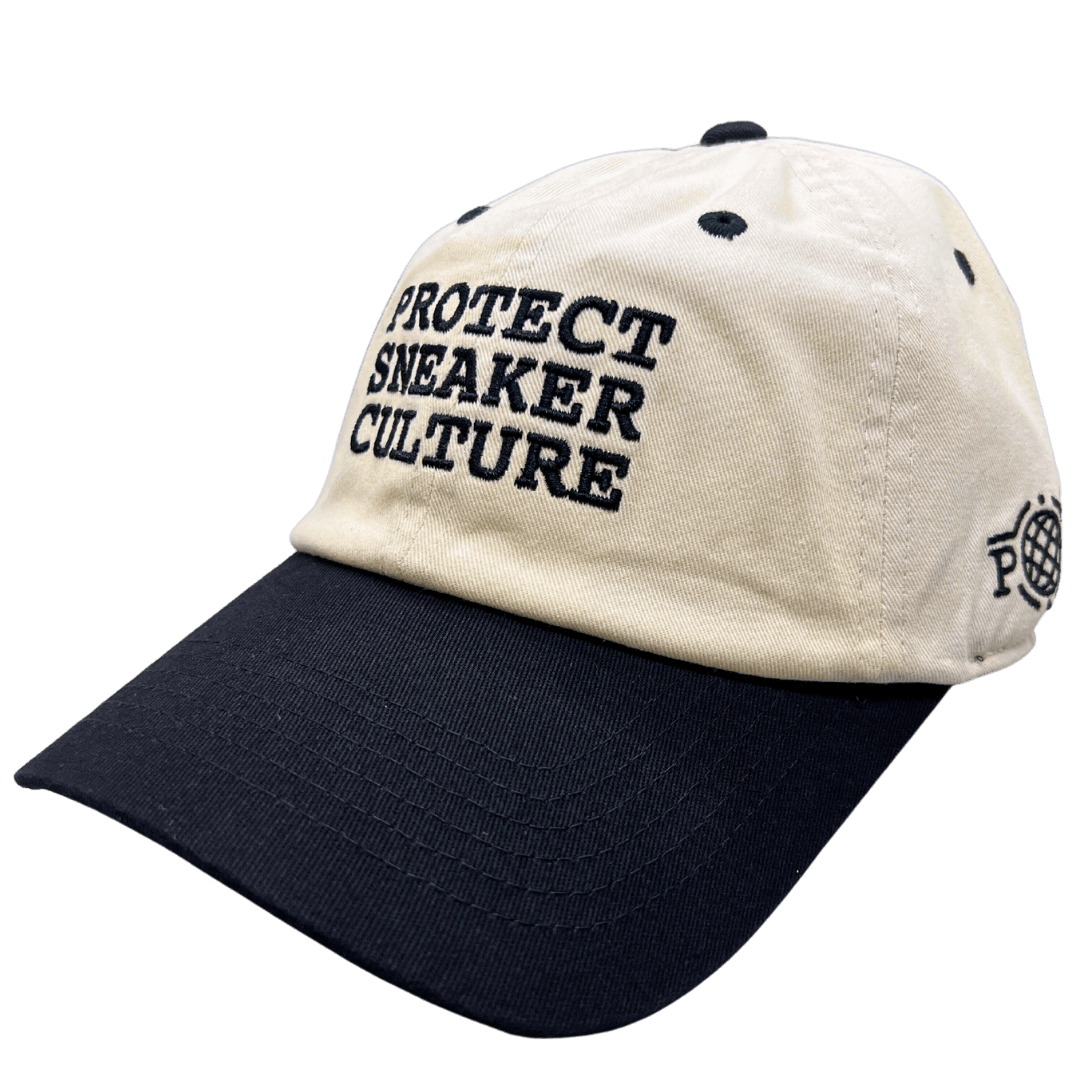 'Protect Sneaker Culture' Dad Hat White & Black (2-Tone)